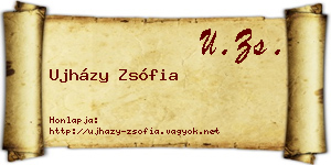 Ujházy Zsófia névjegykártya