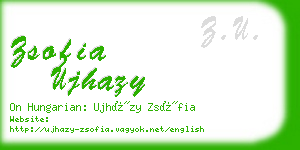 zsofia ujhazy business card